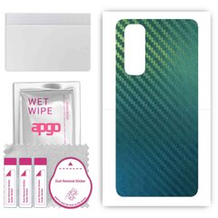 apgo apsauginis odos lipdukas nugarai, suderinamas su Oppo Reno4 Pro, wrap plėvelė, folija, vinilas – raštas Anglies chameleonas CAKA1 kaina ir informacija | Apsauginės plėvelės telefonams | pigu.lt