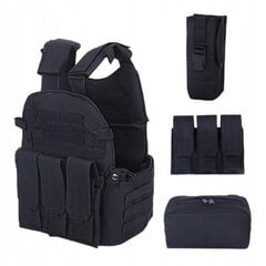 MILITARY TACTICAL VEST 600D MOLLE LOADERS Uni Black цена и информация | Охотничьи принадлежности | pigu.lt