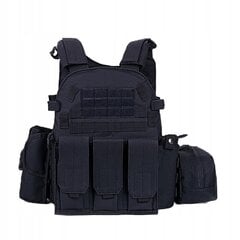 MILITARY TACTICAL VEST 600D MOLLE LOADERS Uni Black цена и информация | Гантели, гири, штанги | pigu.lt