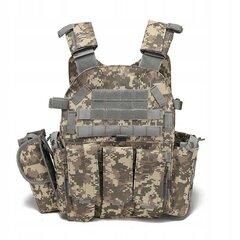 MILITARY TACTICAL VEST 600D MOLLE LOADERS Uni Green цена и информация | Охотничьи принадлежности | pigu.lt