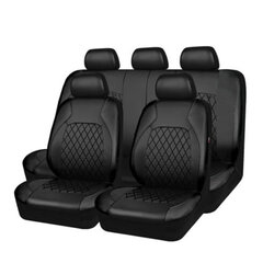 ECOSHRAFT CAR SEAT COVERS BLACK Elegant UNIVERSAL 5pcs цена и информация | Автомобильные чехлы, аксессуары | pigu.lt