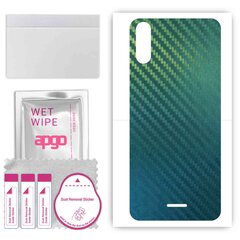 apgo apsauginis odos lipdukas nugarai, suderinamas su Wiko Sunny 5 Lite, wrap plėvelė, folija, vinilas – raštas Anglies chameleonas CAKA1 kaina ir informacija | Apsauginės plėvelės telefonams | pigu.lt