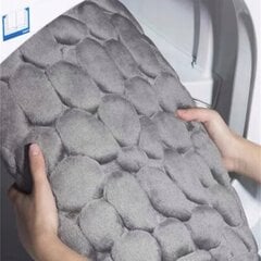 Коврики для ванной комнаты противоскользящие из пены MEMORY stones MATA Толстые серые цена и информация | Аксессуары для ванной комнаты | pigu.lt