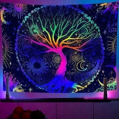 Настенное украшение UV FLUORESCENT GOBELIN REFLECTOR Rainbow Tree цена и информация | Репродукции, картины | pigu.lt