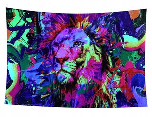 Настенное украшение UV FLUORESCENT GOBELIN ODBLASK 150x150cm XL Lion цена и информация | Репродукции, картины | pigu.lt