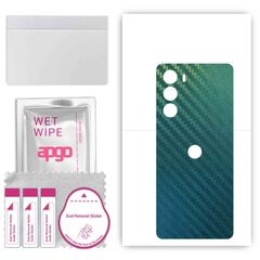 apgo apsauginis odos lipdukas nugarai, suderinamas su Moto G200 5G Dual SIM, wrap plėvelė, folija, vinilas – raštas Anglies chameleonas CAKA1 kaina ir informacija | Apsauginės plėvelės telefonams | pigu.lt