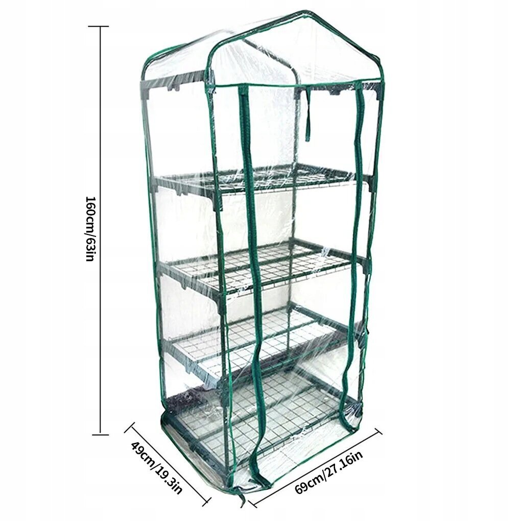 Mini šiltnamis Upright Foliak 69x49x155 cm kaina ir informacija | Šiltnamiai | pigu.lt