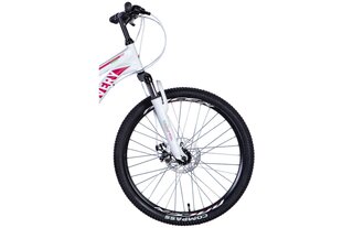 Vaikiškas dviratis Discovery Rider 24", baltas/rožinis kaina ir informacija | Dviračiai | pigu.lt