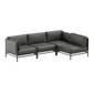 Kampinė sofa Sit Sit Outdoor Dandy, 234x156x78 cm, pilka kaina ir informacija | Lauko baldų komplektai | pigu.lt