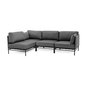 Kampinė sofa Sit Sit Outdoor Dandy, 234x156x78 cm, pilka kaina ir informacija | Lauko baldų komplektai | pigu.lt