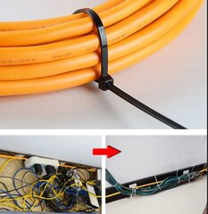 Xtreme Cable Ties 2,5x200 mm kaina ir informacija | Komponentų priedai | pigu.lt