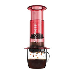 AeroPress Clear Red Coffee Brewer kaina ir informacija | Kavamalės | pigu.lt