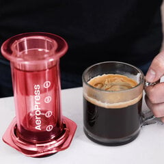 AeroPress Clear Red Coffee Brewer kaina ir informacija | Kavamalės | pigu.lt