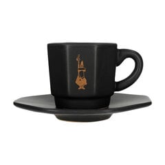 Bialetti Elegance - Набор из 4 черных и медных чашек с блюдцами цена и информация | Стаканы, фужеры, кувшины | pigu.lt