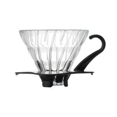 Hario V60 Glass Dripper 01 - черный, с черпаком цена и информация | Аксессуары для кофейных аппаратов | pigu.lt