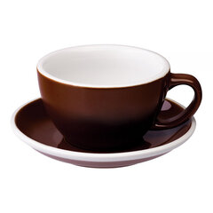 "Loveramics Egg Cafe Latte 300ml Elegant Brown Cup and Saucer" цена и информация | Стаканы, фужеры, кувшины | pigu.lt