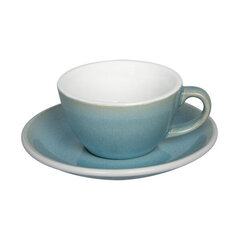 Loveramics Egg Flat White Cup & Saucer 150ml - Ice Blue цена и информация | Стаканы, фужеры, кувшины | pigu.lt