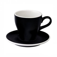 Loveramics Tulip Black Cafe Latte Cup and Saucer - 280 мл цена и информация | Стаканы, фужеры, кувшины | pigu.lt