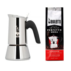 "Bialetti New Venus Moka Pot" 4 puodelių rinkinys + kavos rinkinys kaina ir informacija | Kavinukai, virduliai | pigu.lt