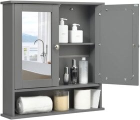 Шкаф для ванной Costway, серый цена и информация | Шкафчики для ванной | pigu.lt