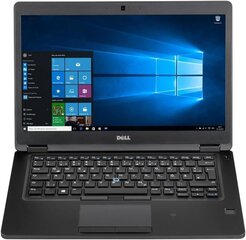 Dell Latitude 5480 14", Intel Core i5-7200U, 16GB, 256GB SSD, be OS, Juodas kaina ir informacija | Nešiojami kompiuteriai | pigu.lt