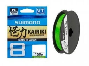 Shimano Kairiki PE Mantis зеленый 150м 0,130мм 8,20кг цена и информация | Лески | pigu.lt