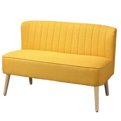 Sofa Homcom, geltona kaina ir informacija | Sofos | pigu.lt