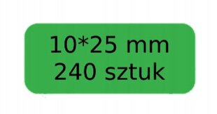 .NIIMBOT Etiketės ŽALIOS 10*25mm 240vnt. kaina ir informacija | Sąsiuviniai ir popieriaus prekės | pigu.lt