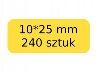 .NIIMBOT Etiketės geltonos 10*25mm 240vnt. kaina ir informacija | Sąsiuviniai ir popieriaus prekės | pigu.lt