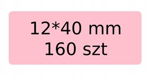 .NIIMBOT Etiketės lipdukai rožinės spalvos 12*40mm 160vnt. kaina ir informacija | Sąsiuviniai ir popieriaus prekės | pigu.lt