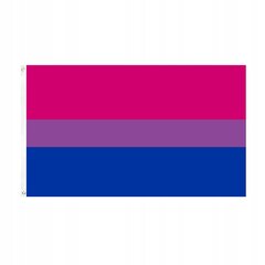 LGBT LARGE Rainbow Flag 90x150cm BISEXUALITY F7 цена и информация | Флаги и аксессуары к ним | pigu.lt