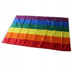 Радужный флаг ЛГБТ LARGE 90x150 см цена и информация | Флаги и аксессуары к ним | pigu.lt