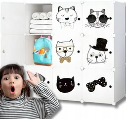 Гардероб Omna CUBES PETS 110 x 110 x 37 см белый цена и информация | Детские шкафы | pigu.lt