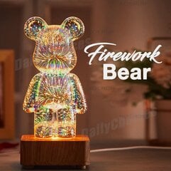 3D LED stalinis šviestuvas Bear Happy People kaina ir informacija | Vaikiški šviestuvai | pigu.lt