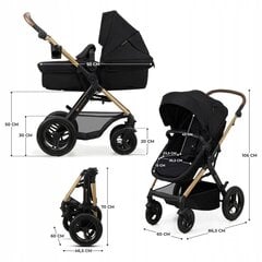 Универсальная коляска Kinderkraft Moov 2 Air 3in1, Pure Black цена и информация | Коляски | pigu.lt