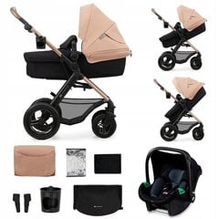 Универсальная коляска Kinderkraft Moov 2 Air 3in1, Sand Beige цена и информация | Тележка | pigu.lt