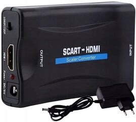 КОНВЕРТЕР-АДАПТЕР СО SCART НА HDMI AV EURO FULL HD 1080P цена и информация | Адаптеры, USB-разветвители | pigu.lt