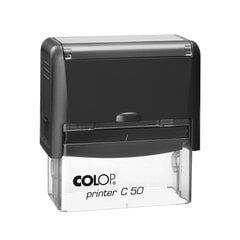 Antspaudas COLOP Printer C50, juodas korpusas, bespalvė pagalvėlė(1vnt.) kaina ir informacija | Kanceliarinės prekės | pigu.lt