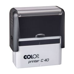 Antspaudas COLOP Printer C40, juodas korpusas, bespalvė pagalvėlė(1vnt.) kaina ir informacija | Kanceliarinės prekės | pigu.lt