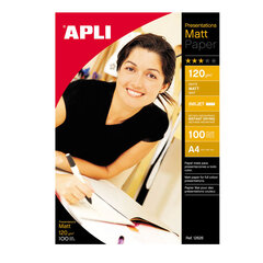 Fotopopierius APLI MATT PAPER 120 g/m², A4 formatas, 100 lapų pakuotėje(1pak.) kaina ir informacija | Priedai fotoaparatams | pigu.lt