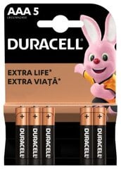 Батарейки DURACELL AAA 5 шт. (2 шт.) цена и информация | Батарейки | pigu.lt