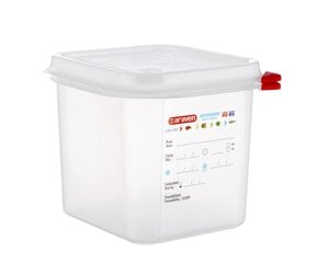 Gastro talpa AIRTIGHT GN1/6, su dangčiu, PP, 2,6 l, H 15 cm, vnt(1vnt.) kaina ir informacija | Maisto saugojimo  indai | pigu.lt