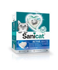 Sušokantis kraikas katėms Sanicat Active White 6 l kaina ir informacija | Kraikas katėms | pigu.lt