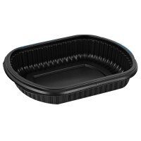 Maisto dėžutė MEALBOX, juoda, PP, 714 ml, 207 x 170 x 38 mm, 63 vnt.(1vnt.) kaina ir informacija | Maisto saugojimo  indai | pigu.lt