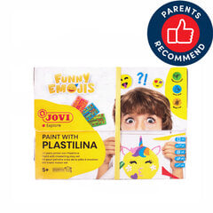 Spalvinimo plastilinu rinkinys JOVI FUNNY EMOJIS, su priedais(1vnt.) kaina ir informacija | Kanceliarinės prekės | pigu.lt