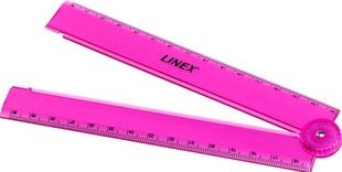 Liniuotė LINEX Folden 15/30 cm, rožinė(1vnt.) kaina ir informacija | Kanceliarinės prekės | pigu.lt