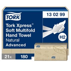 Rankų valymo servetėlės TORK ADVANCED, H2, 130299,2 sl., 180 serv., 21.3 x 24 cm, natūralios sp.(1vnt.) kaina ir informacija | Sveikatos priežiūros priemonės | pigu.lt