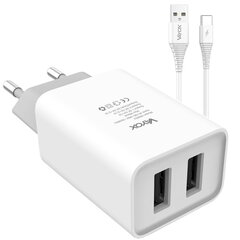 Vayox 2x USB 5V 2.1A kaina ir informacija | Adapteriai, USB šakotuvai | pigu.lt