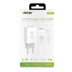 Vayox 2x USB 5V 2.1A kaina ir informacija | Adapteriai, USB šakotuvai | pigu.lt