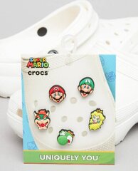 Набор из 5 зажимов для обуви Crocs™ Super Mario цена и информация | Детские резиновые сабо | pigu.lt